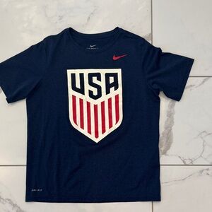 Nike Kids Navy USA Shield Tee